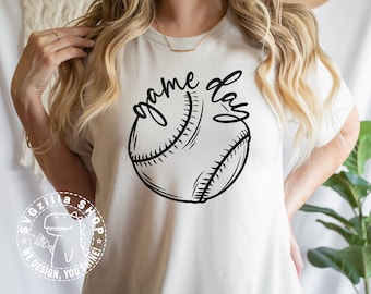 Game day SVG Baseball Mom PNG, Game day Cut File For T-shirt, Sports Mom Svg, Baseball Design Svg, Softball Game Day Svg Digital download