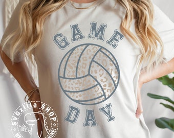 Game Day Leopard Volleyball, SVG Volleyball Mom PNG, Game Day Cut File T-shirt Design, Leopard Volleyball, Volleyball Svg, Digital download
