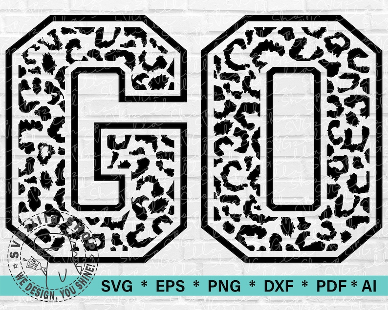 Go SVG - Go Leopard Print SVG, Football Cut File for T-shirt, Cricut ...