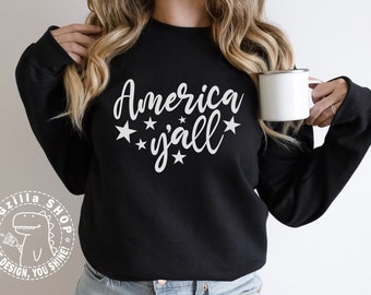 America Y'all SVG - America Cut File for T-shirt, USA Design, Independence Day Png, Files for Cricut Svg, Patriotic Svg, Digital download