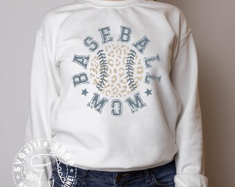 Baseball Mom SVG Leopard PNG, Game Day Baseball Cut File For T-shirt, Baseball Mom Cheetah Print Svg, Mama Cricut File Svg Digital download