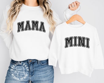 Mama Mini SVG Mama PNG, Mama Mini Svg Cut File For T-shirt, Varsity Style Font, Mother's Day Design Svg, Mama Cricut File Digital download