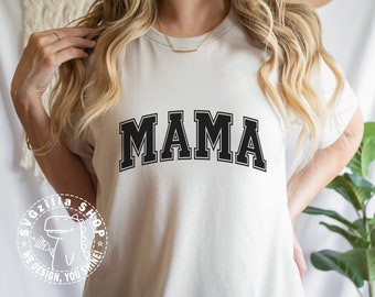Mama Varsity SVG Mama PNG, Mama Svg Cut File For T-shirt, Varsity Style Font, Mother's Day Design Svg, Mama Cricut File Svg Digital download