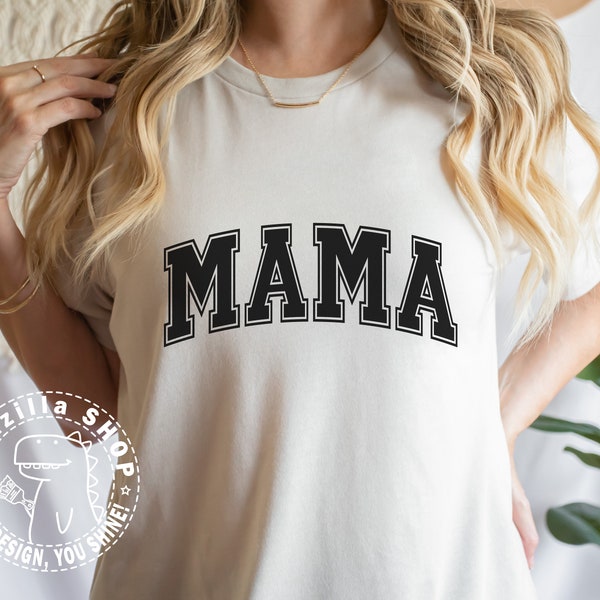 Mama Varsity SVG Mama PNG, Mama Svg Cut File For T-shirt, Varsity Style Font, Mother's Day Design Svg, Mama Cricut File Svg Digital download