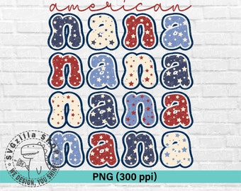 American Nana PNG Sublimation Design