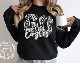 Go Eagles Svg, Eagles Leopard SVG Go Eagles Mascot SVG, Cut File For T-shirt, Cricut File Leopard Svg Digital download, Game Day Svg