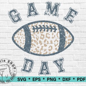 Game Day Leopard Football SVG, EPS, PNG, DXF, PDF and AI files