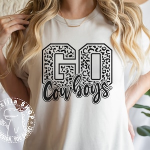 Cowboys Svg, Go Cowboys Leopard SVG Go Cowboys Maskottchen SVG, Plotterdatei Für T-Shirt, Cricut File Leopard Svg Digital download, Basketball svg