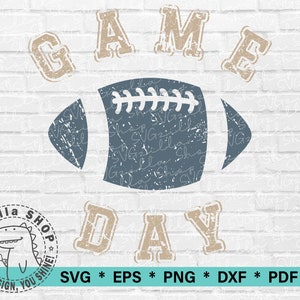 Game Day Football SVG, EPS, PNG, DXF, PDF and AI files