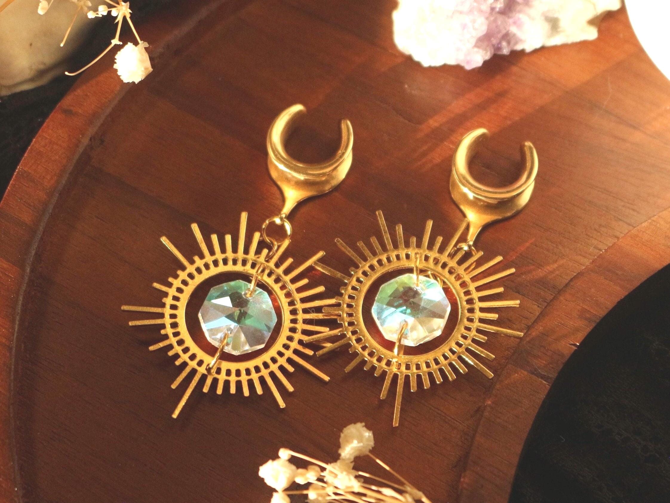 Boucles d'oreilles éthérées Sun Catcher, 4 g-25 mm l Cadeau pour femme