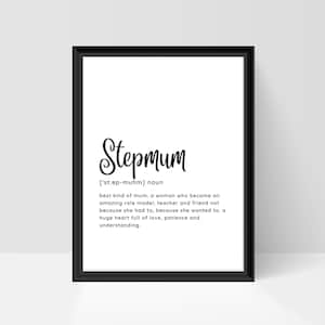Step Mum Definition Print | A4 | Digital download