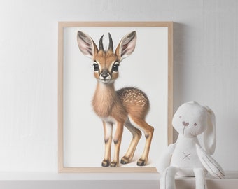 Safari Animal Prints for Nursery - Safari Nursery Prints Digital Download - Baby Animal Prints Wall Art - Safari Animals Printable