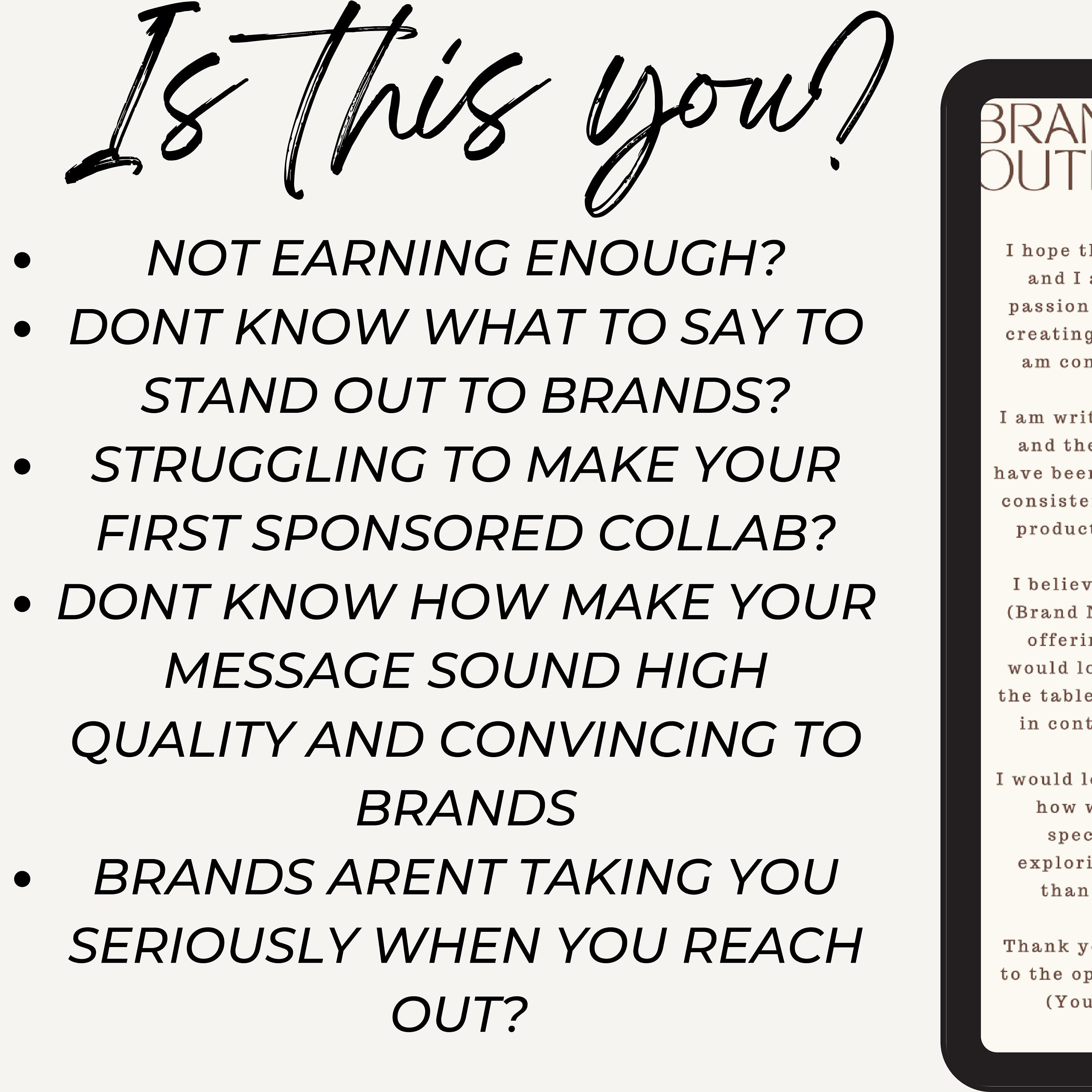 Brand Pitch Email Templates for Influencers DM Pitch Templates Brand