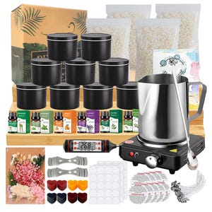Complete Soy Candle Making Kit with Wax Melting pot for Beginners, Adults, Rich Scents and Dyes