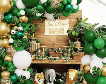 152pcs Jungle Tropical Animal Theme Balloon Garland Arch Kit for Boho Wedding Birthday Anniversary Bridal Shower Gender Reveal Engagement