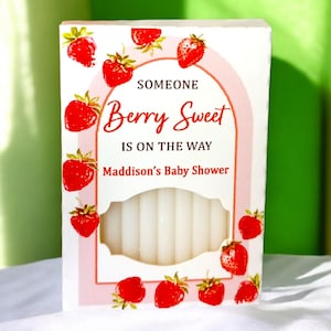 Saponette per baby shower Berry Sweet - Saponette personalizzate per feste - Bomboniere per baby shower a tema fragola, bomboniere all'ingrosso per feste in giardino