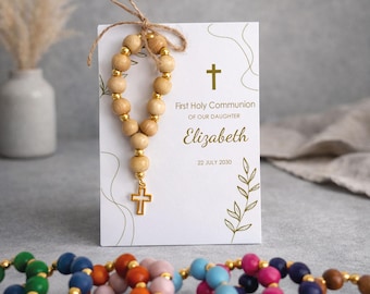 First Communion Favors – Mini Rosary, Baptism, Christening, Catholic Bulk Gift Keepsake, gastgeschenk kommunion, Cadeau Invite