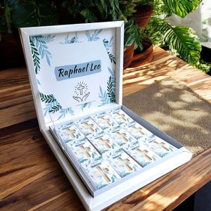 Saponette per Comunione - Design a Croce - Saponette personalizzate per Prima Comunione, mini saponette per Battesimo, bomboniere per Cresima, Battesimo