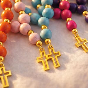 Baptism Favors – Mini Rosary, First Communion, Christening, Catholic Bulk Gift Keepsake, Taufe Gastgeschenk, Cadeau Invite image 4