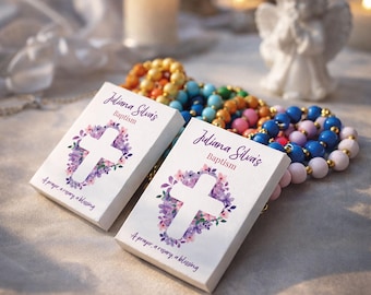 Boxed Rosary Baptism Favors: Christening, First Communion, Catholic Bulk Party Favors
