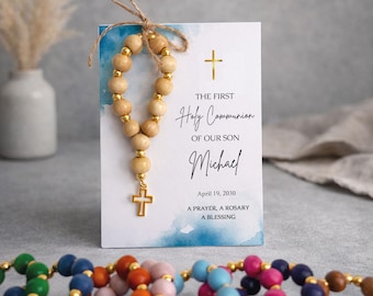 First Communion Favors for Boys – Mini Rosary, Baptism, Christening, Catholic Bulk Gift Keepsake, Taufe Gastgeschenk, Bautizo recuerdos,