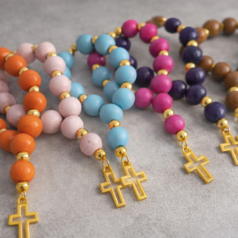 Baptism Favors – Mini Rosary, First Communion, Christening, Catholic Bulk Gift Keepsake, Taufe Gastgeschenk, Cadeau Invite image 14