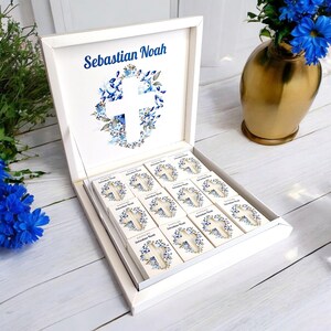 Saponette per Comunione - Saponette personalizzate per Prima Comunione, mini saponette per Battesimo, bomboniere per Cresima, Battesimo - Design a croce