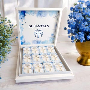 Saponette per Comunione - Saponette personalizzate per Prima Comunione, mini saponette per Battesimo, bomboniere per Cresima, Battesimo - Design a croce