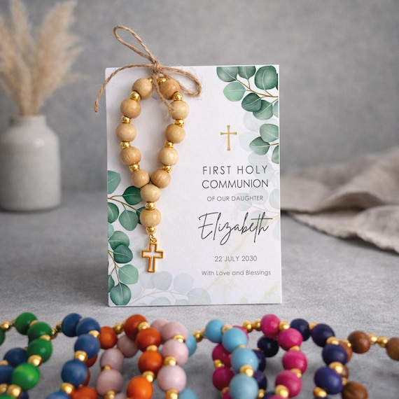 Baptism Favors – Mini Rosary, First Communion, Christening, Catholic Bulk Gift Keepsake, Taufe Gastgeschenk, Cadeau Invite