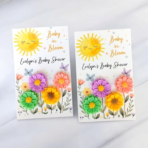 Wildflower Baby Shower Soap Favors – Birthday Favors, Baby in Bloom Shower Favors – Bulk Garden Flower Soaps, Baby party favors- Sunshine