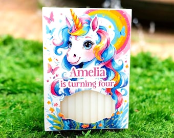 Unicorn Birthday Soap Favors - Personalized Kids Party Gift -  Sparkle, Pastel, Magical Rainbow Theme Party Favors, Girl 4th birthday Favors