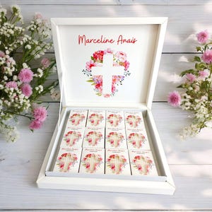 Saponette per Comunione - Saponette personalizzate per Prima Comunione, mini saponette per Battesimo, bomboniere per Cresima, Battesimo - Design a croce