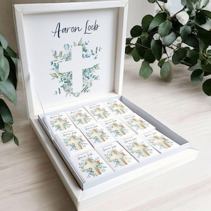Bomboniere con sapone per la Comunione - Bomboniere con sapone personalizzate per la Prima Comunione, bomboniere con sapone per il Battesimo, bomboniere con sapone per la Cresima, Battesimo - Design Eucalyptus