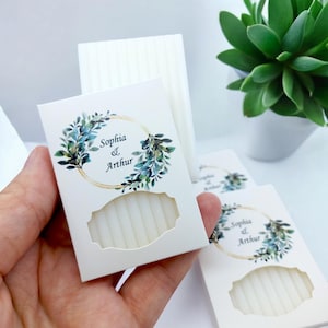 Saponi personalizzati per matrimonio con fiori, saponette per addio al nubilato, saponette in scatola, saponette per ospiti all'ingrosso