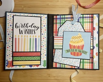 Handmade Birthday Mini Scrapbook Album: Personalized Memory Book
