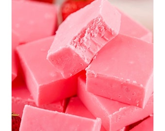 Strawberry fudge 1/2 pound, gourmet fudge, homemade candy fudge, gift, BUY 3 GET 2 FREE!!!