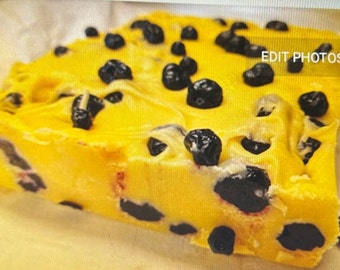 Blueberry Lemon fudge 1/2 pound, gourmet fudge, homemade candy fudge, gift, BUY 3 GET 2 FREE!!!