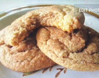 Snickerdoodle Cookies, gourmet, soft cookies, chewy cookies, melt in your mouth,  1 dozen gourmet homemade cookies