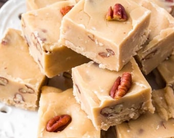 Butter Pecan fudge 1/2 pound, gourmet fudge, homemade candy fudge, gift, BUY 3 GET 2 FREE!!!