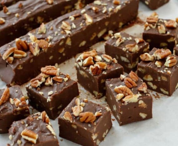 Chocolate Pecan Fudge 1 2 Pound Gourmet Fudge Homemade Candy