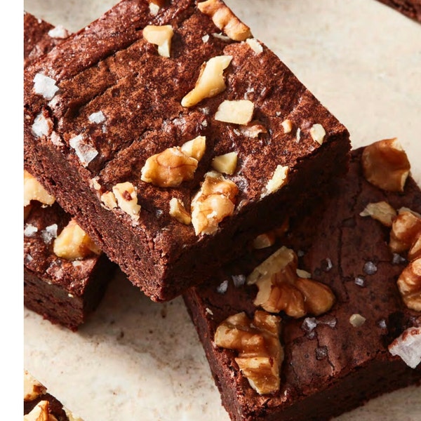 Gourmet Chocolate  Walnut Brownies, homemade 1 dozen, rich and delicious