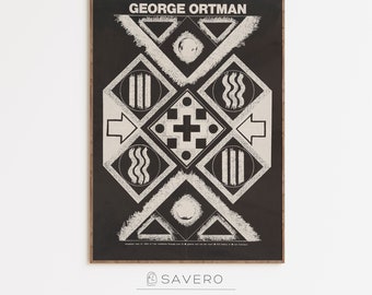 1969 George Ortman Exhibition Poster: Mid Century Modern Art (Digital Download)