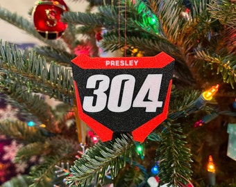 Adorno de matrícula de moto de cross personalizado