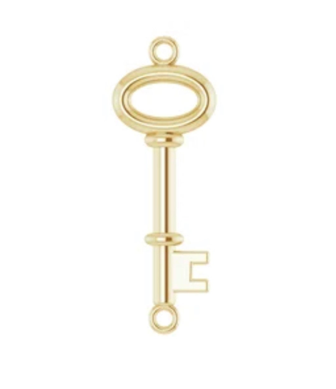 Solid Gold, Solid Silver Key Connector Link, Solid Yellow Gold, Solid ...