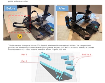Creality Ender 3 S1 Pro Better Kabelmanagement System SE