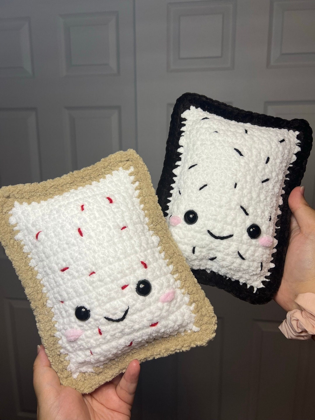 Handmade Crochet Toaster Pastry Plushie Cute Food Amigurumi Funny Food
