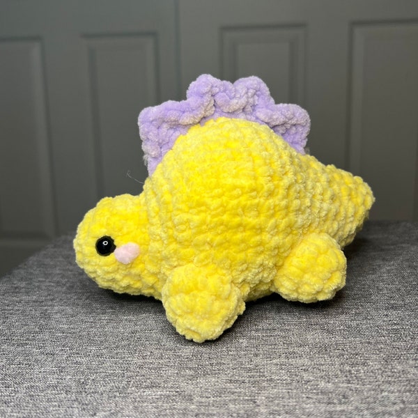 Customizable Mini Chubby Crochet Dino Plushie | Multiple colors - Handmade Stuffed Animal Toy for Kids and Adults | Choose your color