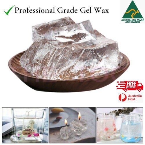 Clear Candle Gel Wax, Jelly Wax for Candle Making, Penreco Gel Wax. 2 Pound  Block 