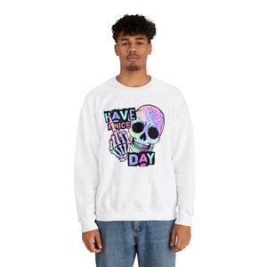 Have A nice Day Graphic Printed Unisex Heavy Blend™ Crewneck Sweatshirt