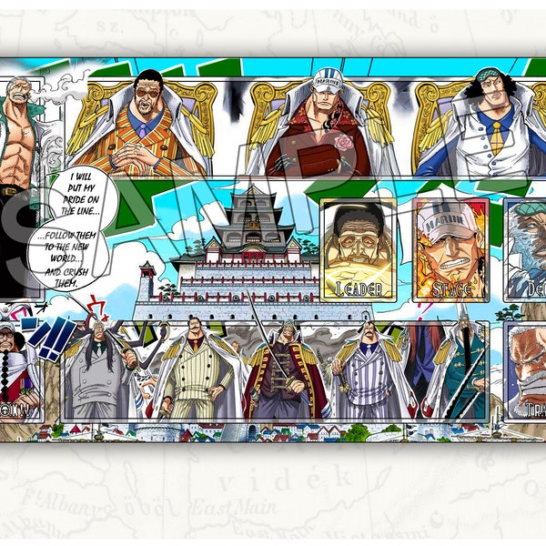 Playmat Marine Ford TCG One Piece Card Game